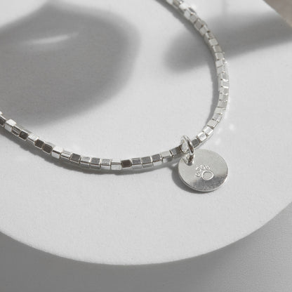 PULSERA CUADRADITA PLATA 950 INICIAL PLAQUITA