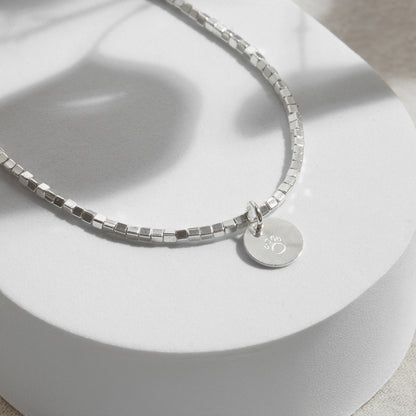 PULSERA CUADRADITA PLATA 950 INICIAL PLAQUITA