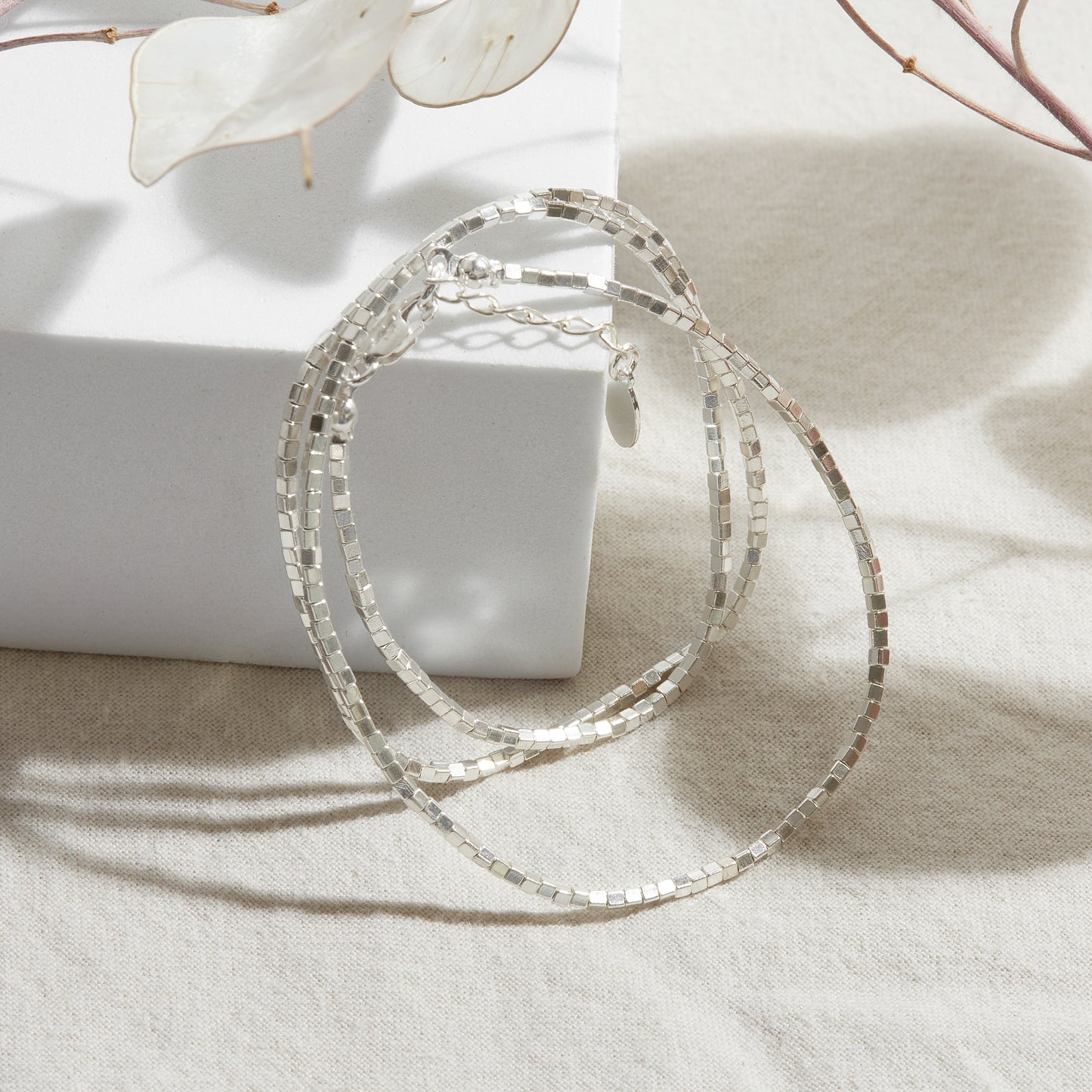 PULSERA TRES VUELTAS PLATA .950