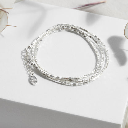 PULSERA TRES VUELTAS PLATA .950