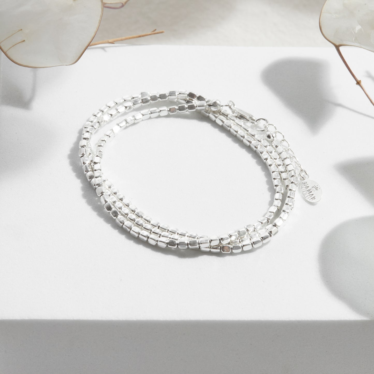 PULSERA TRES VUELTAS PLATA .950