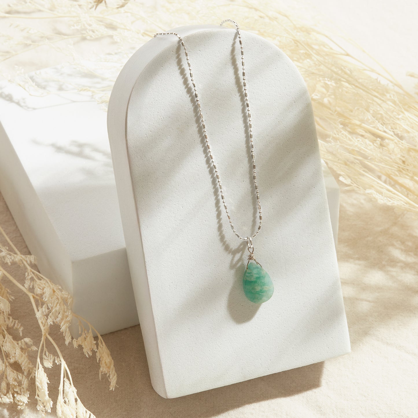 COLLAR AMAZONITA (CADENA A ELECCIÓN)