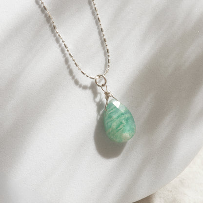 COLLAR AMAZONITA (CADENA A ELECCIÓN)