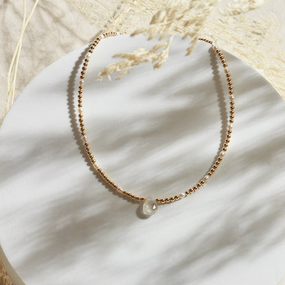 COLLAR GOLDFILLED CUARZO ROSA