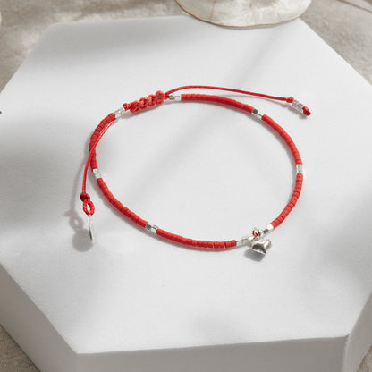 PULSERA ROJA AJUSTABLE DIJE A ELECCIÓN