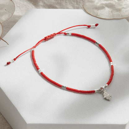 PULSERA ROJA AJUSTABLE MANO FATIMA