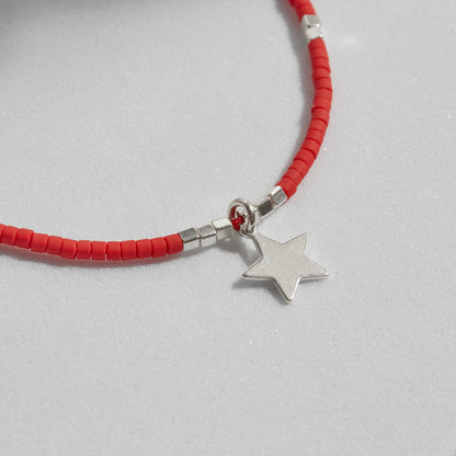 PULSERA ROJA AJUSTABLE DIJE A ELECCIÓN