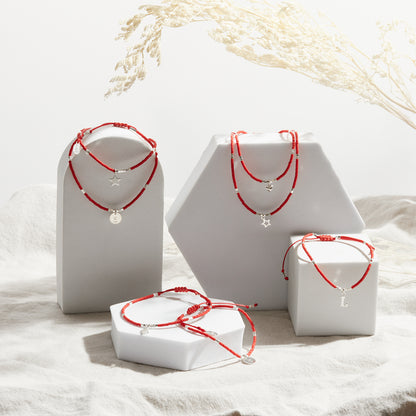 PULSERA ROJA AJUSTABLE DIJE A ELECCIÓN