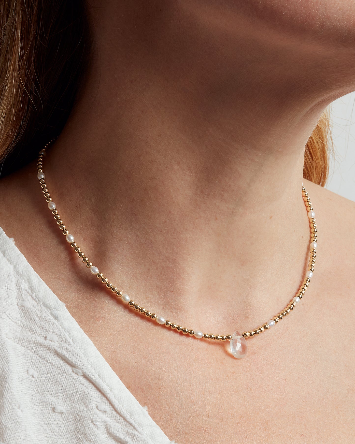 COLLAR GOLDFILLED CUARZO ROSA