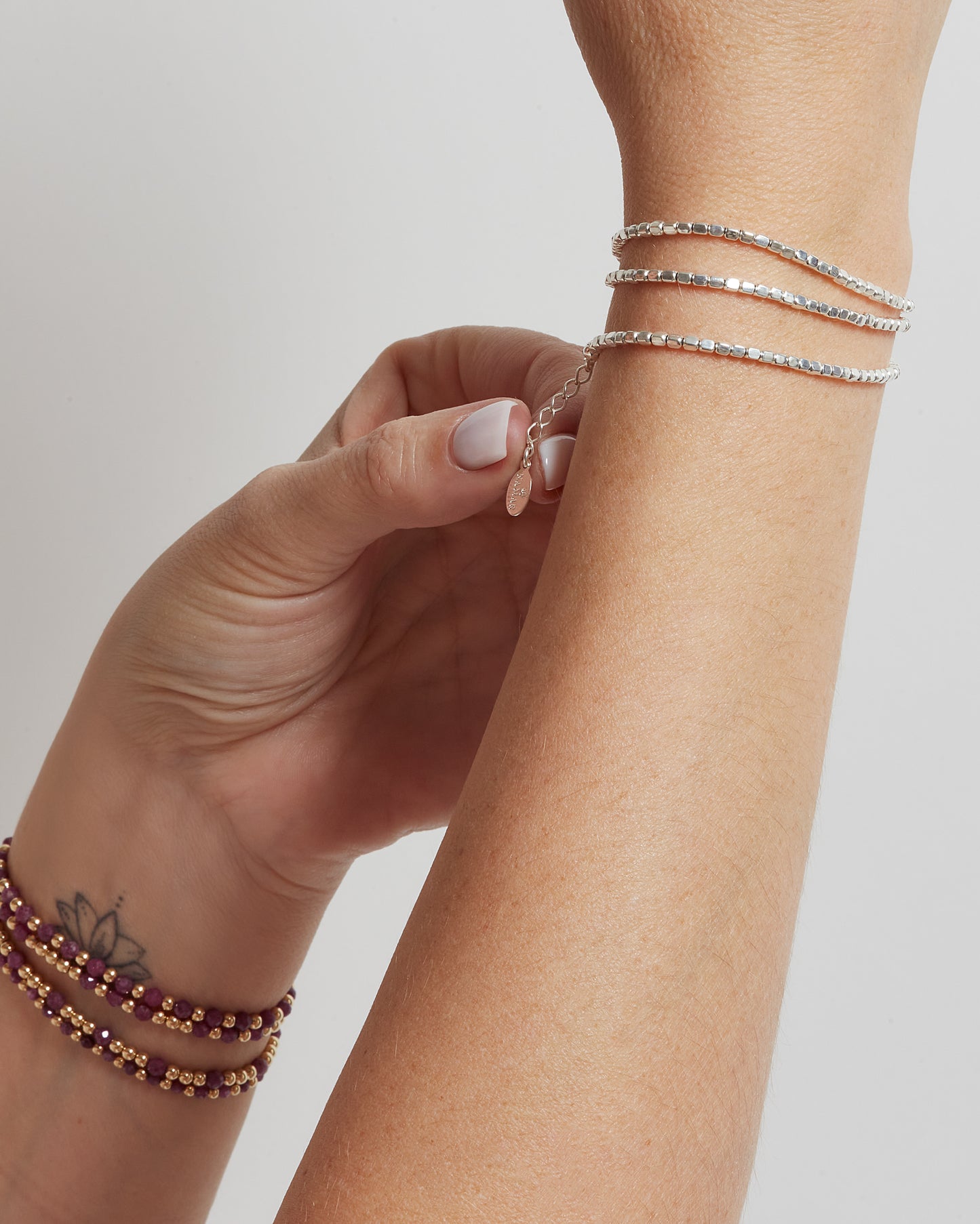 PULSERA TRES VUELTAS PLATA .950