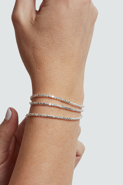 PULSERA TRES VUELTAS PLATA .950