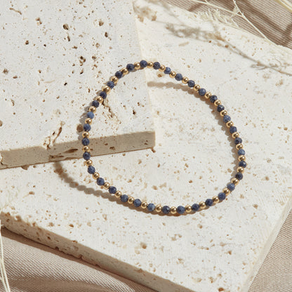 PULSERA IBIZA — GOLDFILLED Y PIEDRAS SEMIPRECIOSAS