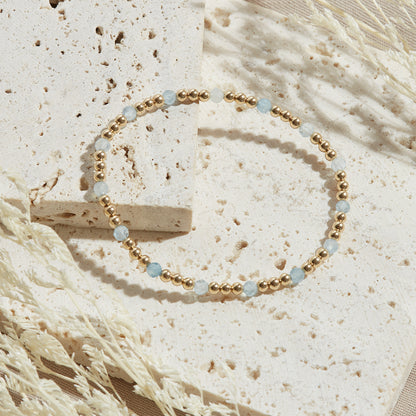 PULSERA FIJI — GOLDFILLED Y PIEDRAS SEMIPRECIOSAS