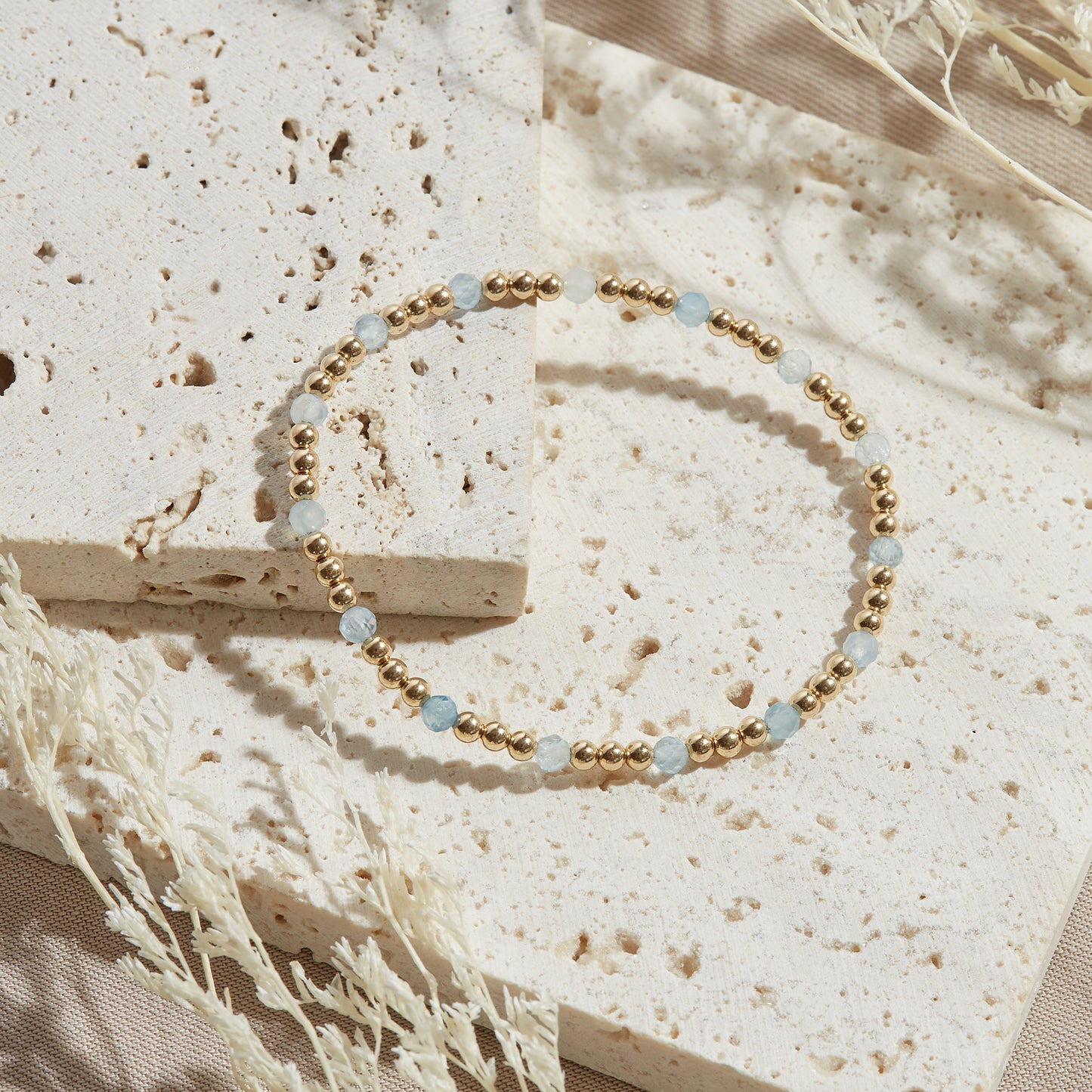 PULSERA FIJI — GOLDFILLED Y PIEDRAS SEMIPRECIOSAS