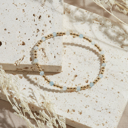 PULSERA FIJI — GOLDFILLED Y PIEDRAS SEMIPRECIOSAS