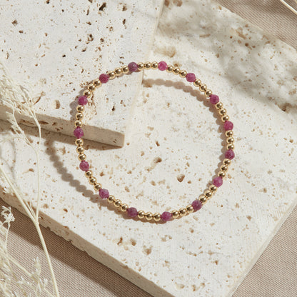 PULSERA FIJI — GOLDFILLED Y PIEDRAS SEMIPRECIOSAS