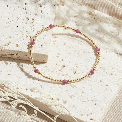 PULSERA MALDIVAS — GOLDFILLED Y PIEDRAS SEMIPRECIOSAS