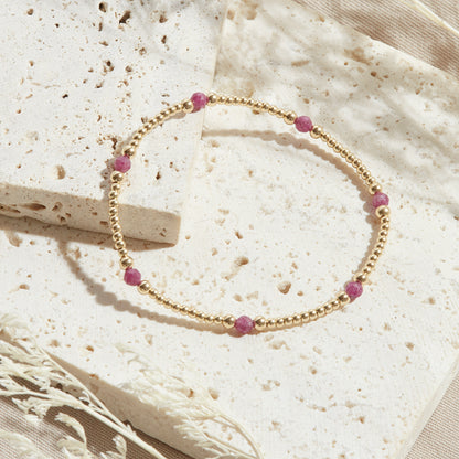 PULSERA MALDIVAS — GOLDFILLED Y PIEDRAS SEMIPRECIOSAS