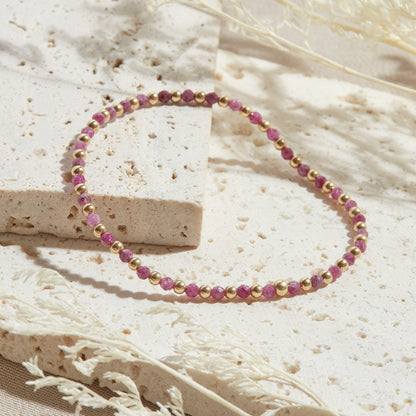 PULSERA IBIZA — GOLDFILLED Y PIEDRAS SEMIPRECIOSAS