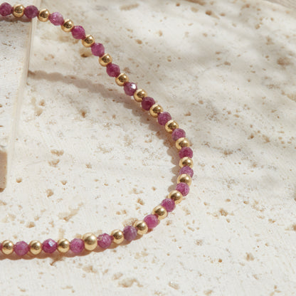 PULSERA IBIZA — GOLDFILLED Y PIEDRAS SEMIPRECIOSAS