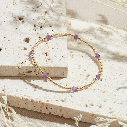 PULSERA MALDIVAS — GOLDFILLED Y PIEDRAS SEMIPRECIOSAS