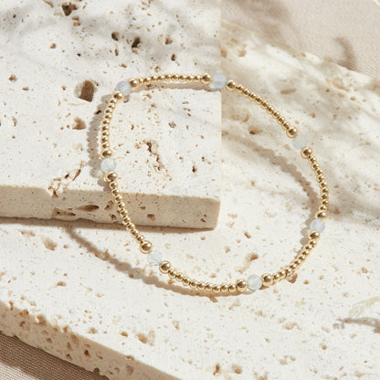 PULSERA MALDIVAS — GOLDFILLED Y PIEDRAS SEMIPRECIOSAS