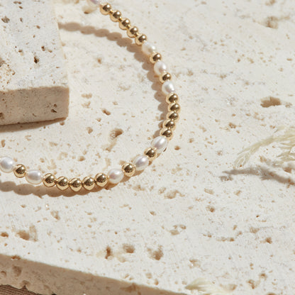 PULSERA BALI — GOLDFILLED Y PIEDRAS SEMIPRECIOSAS