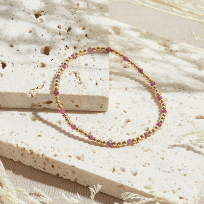 PULSERA FIJI — GOLDFILLED Y PIEDRAS SEMIPRECIOSAS