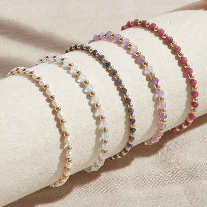 PULSERA IBIZA — GOLDFILLED Y PIEDRAS SEMIPRECIOSAS