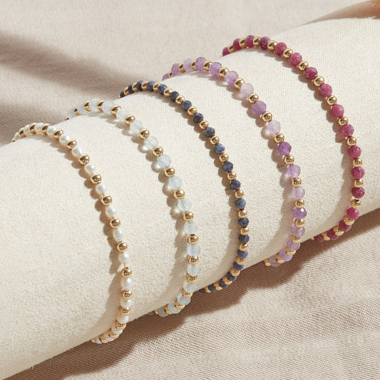 PULSERA IBIZA — GOLDFILLED Y PIEDRAS SEMIPRECIOSAS