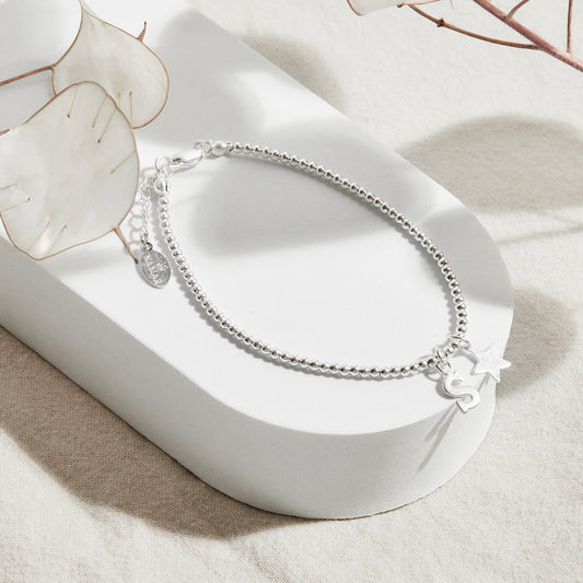 PULSERA BOLITA PLATA 950 INICIAL FORMA