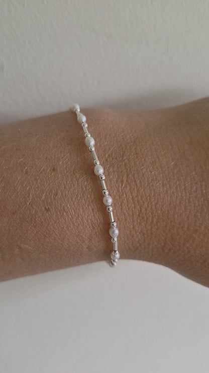 PULSERA PERLA PLATA