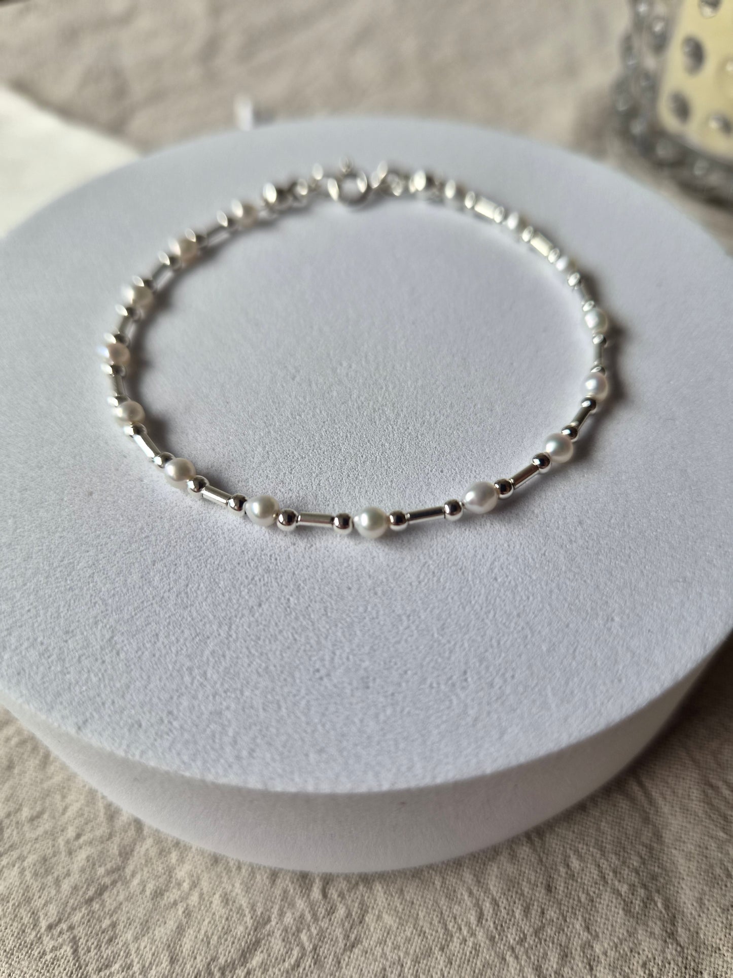 PULSERA PERLA PLATA