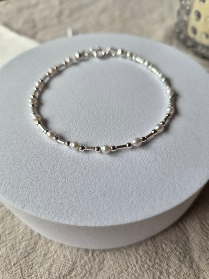 PULSERA PERLA PLATA