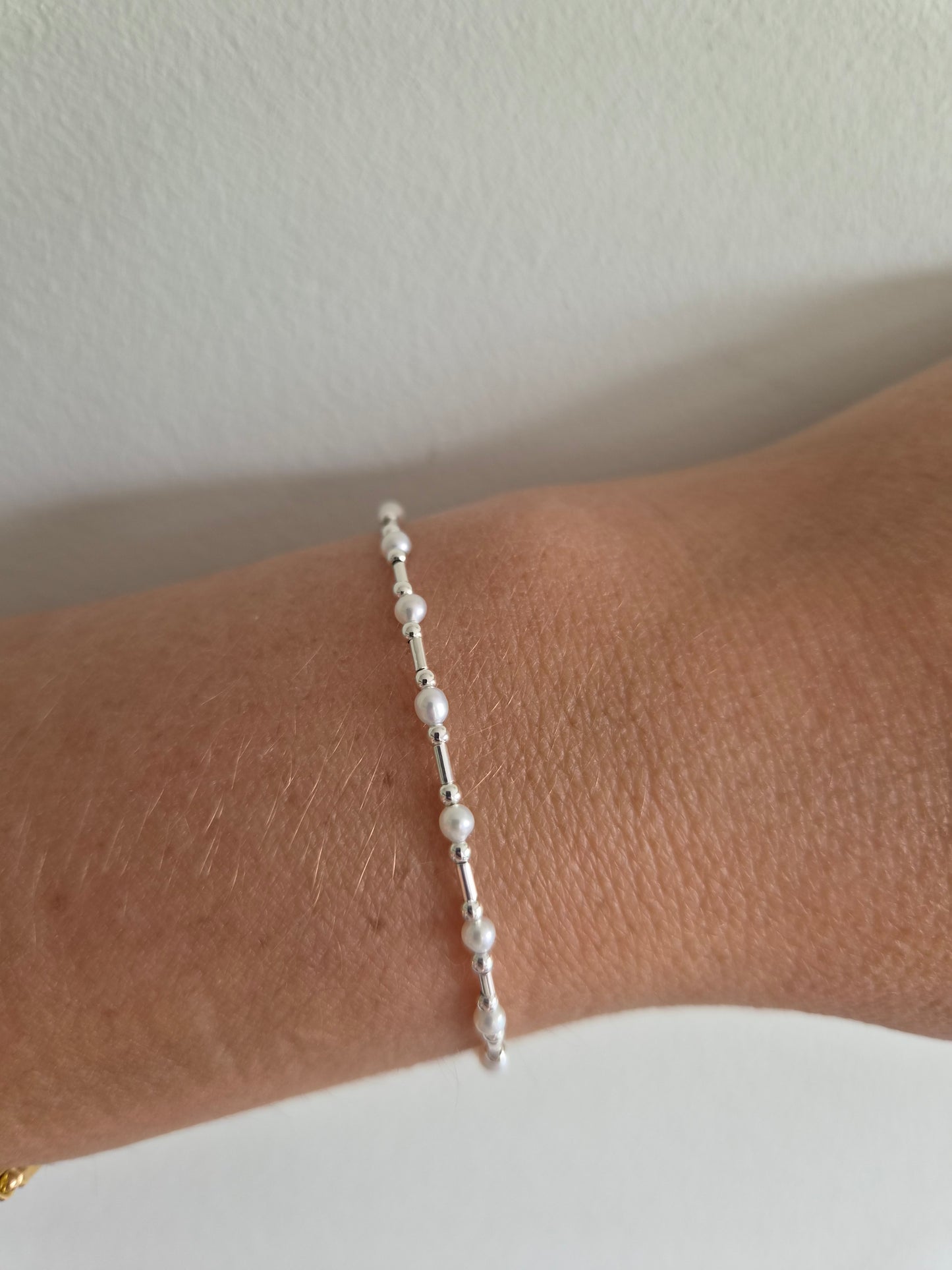 PULSERA PERLA PLATA