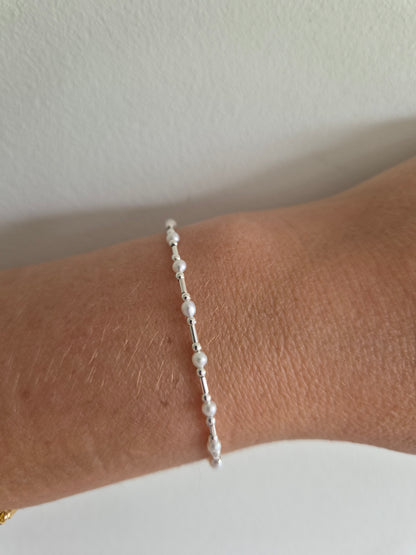 PULSERA PERLA PLATA