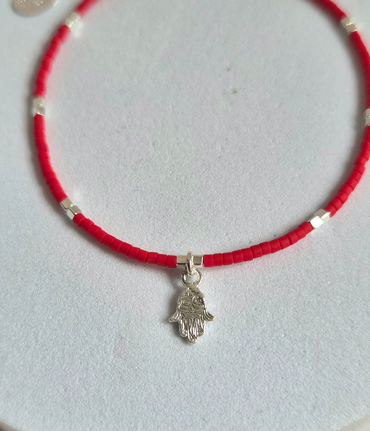 PULSERA ROJA PLATA 950 DIJE A ELECCIÓN BROCHE