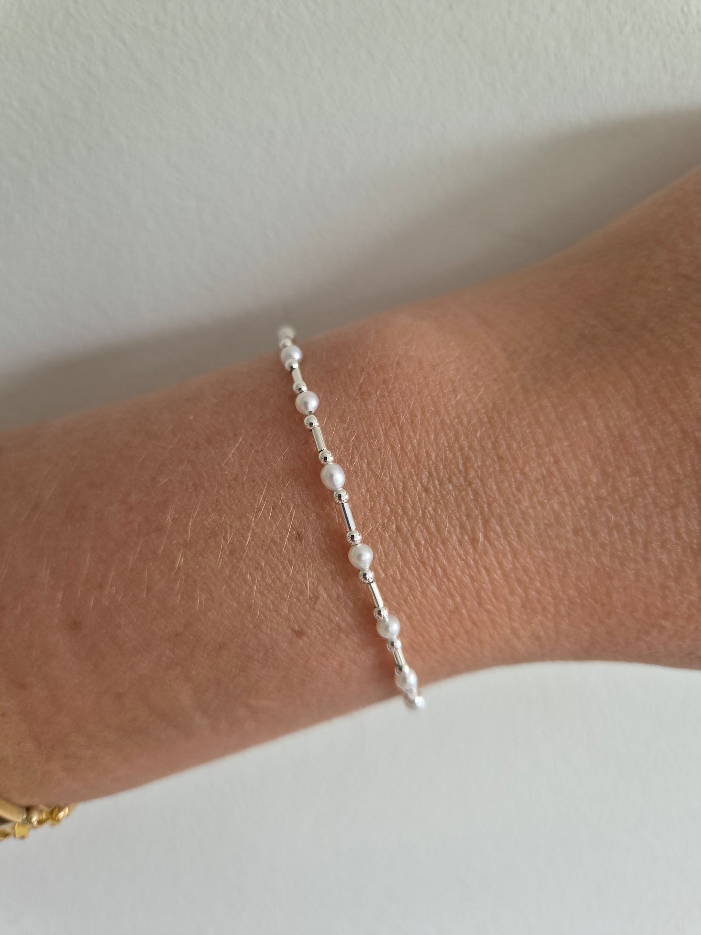 PULSERA PERLA PLATA