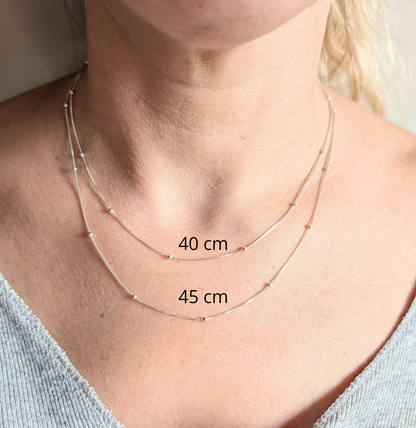 COLLAR CALCEDONIA FUCSIA (CADENA A ELECCIÓN)