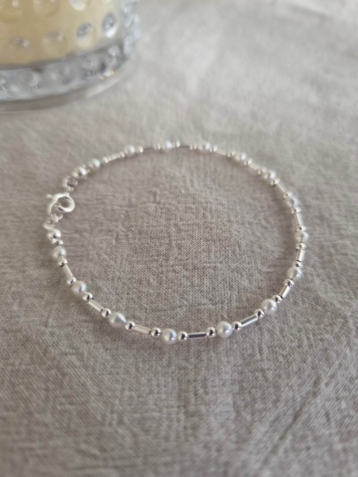 PULSERA PERLA PLATA