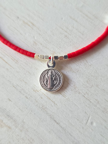 PULSERA ROJA AJUSTABLE SAN BENITO