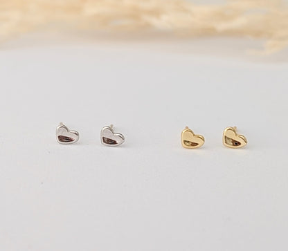 AROS MINI CORAZÓN MARTILLADO