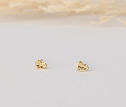 AROS MINI CORAZÓN MARTILLADO