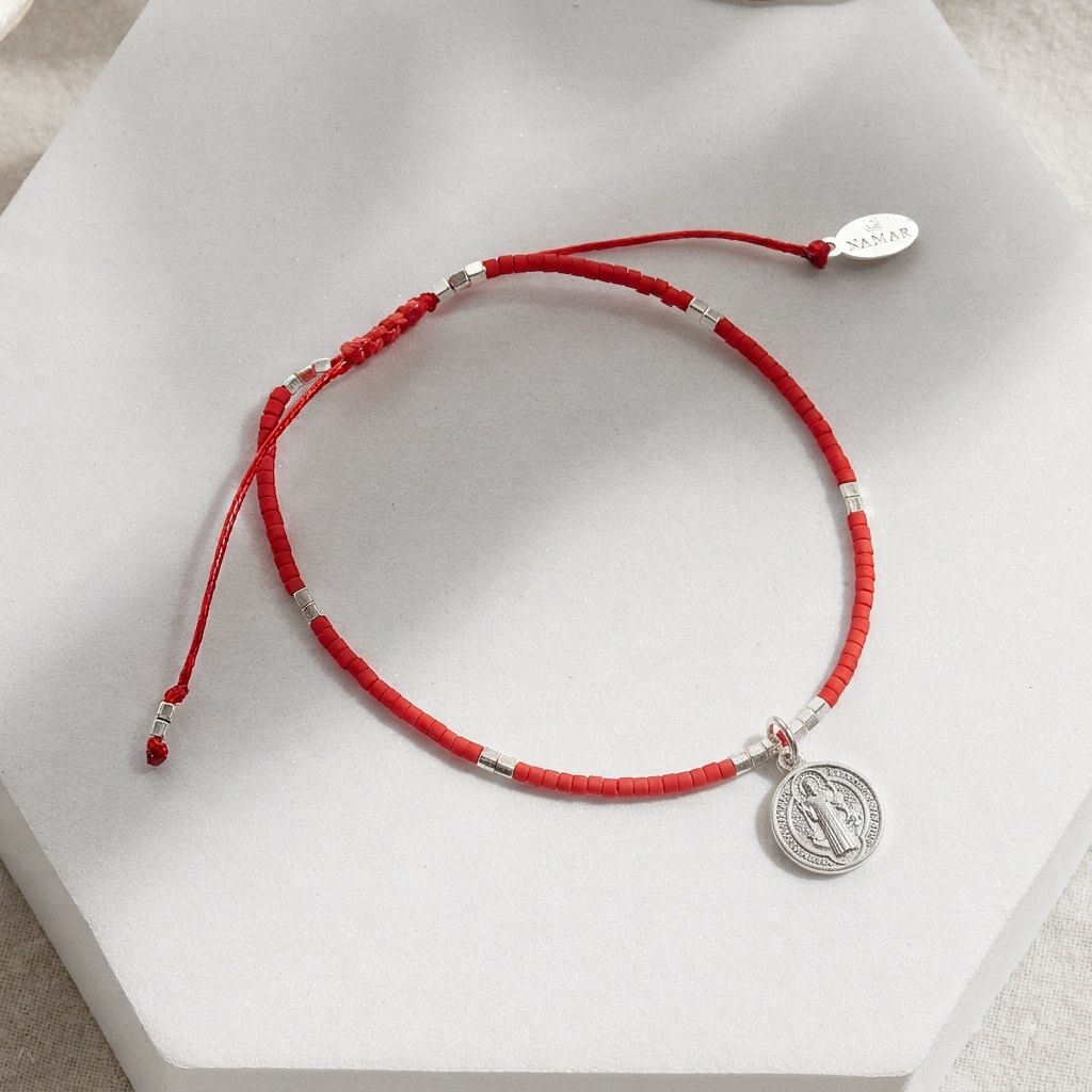 PULSERA ROJA AJUSTABLE SAN BENITO