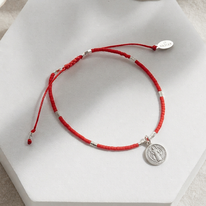 PULSERA ROJA AJUSTABLE SAN BENITO