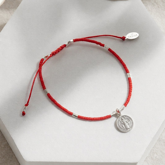 PULSERA ROJA AJUSTABLE SAN BENITO