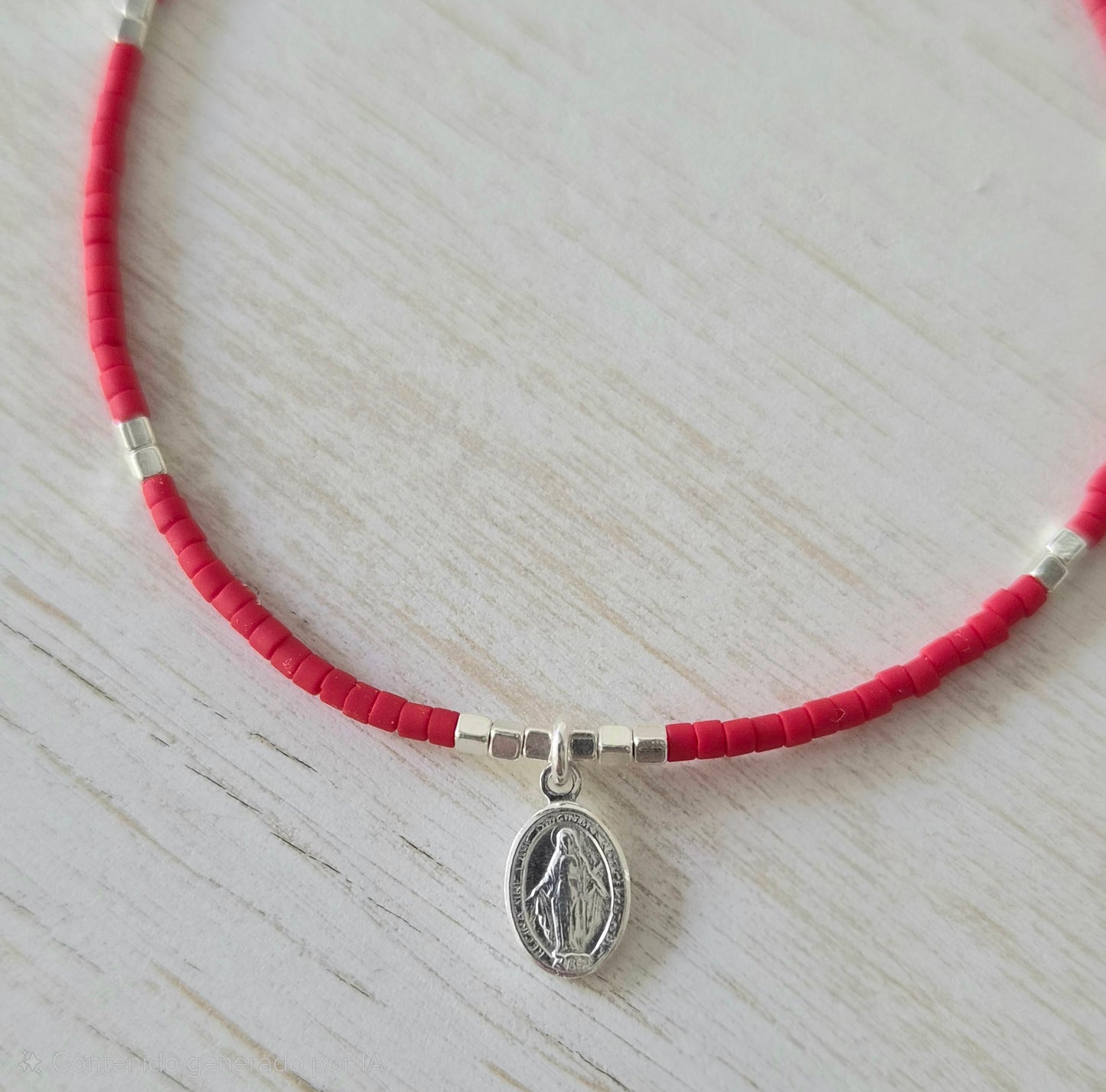 PULSERA ROJA AJUSTABLE VIRGEN DE LOS RAYOS