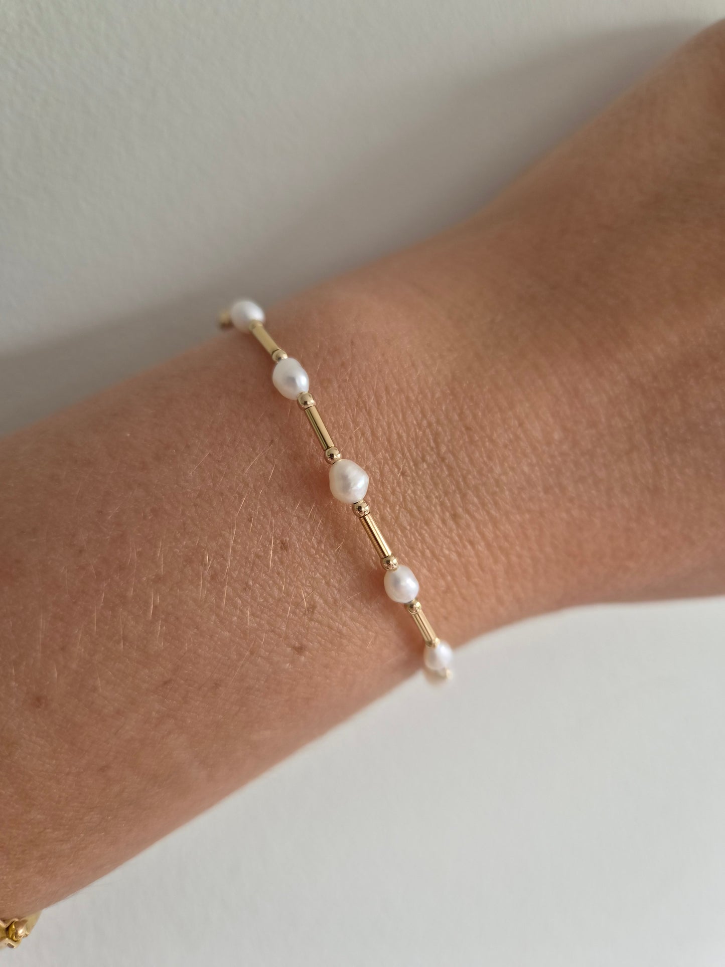 PULSERA PERLA GOLDFILLED