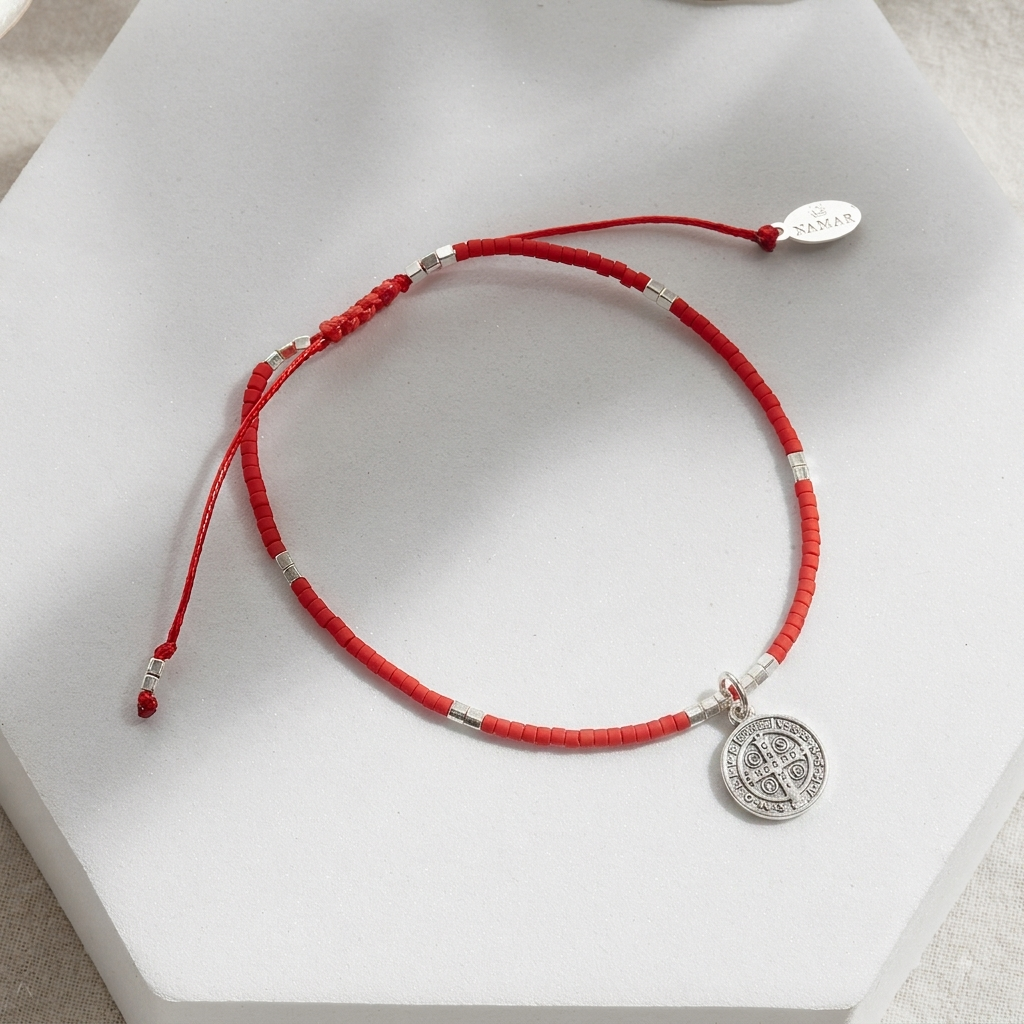PULSERA ROJA AJUSTABLE SAN BENITO