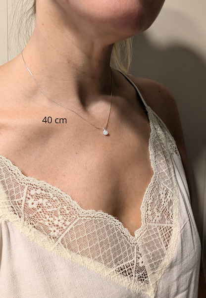 COLLAR PUNTO DE LUZ PLATA .925 (CADENA A ELECCIÓN)